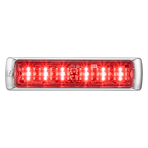 Federal Signal MicroPulse Ultra 6-LED light head, Red/Blue, Dual-Color, Surface Mount - MPS32U-RB