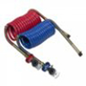 Grote Accessory Line 15' Air Coiled Set with 12" Leads - Low Temperature With Red/Blue Glad Hands - 81-0015-CGH