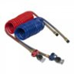 Grote Accessory Line 15' Air Coiled Set with 12" Leads And Red/Blue Glad Hands - 81-0015-GH