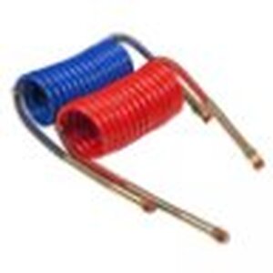 Grote Accessory Line 15' Air Coiled Set with 12" Leads, Brass Handle And Red/Blue Glad Hands - 81-0015-H