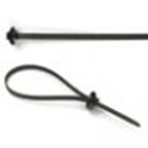 Grote Accessory Line Button Head Tie, Black, 9.6", 105 Lb, Pack 50 83-6049
