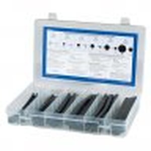 Grote Accessory Line Shrink Tubing Kit, 2:1, Single Wall, Black, 50 Pk - 83-6545
