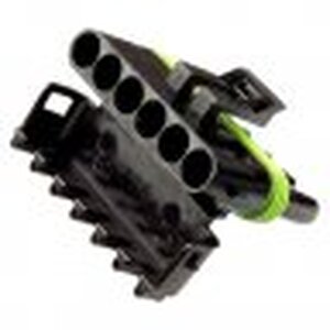 Grote Accessory Line Weather Pack Connector, Male, 6 Way, Oe# 12015799, Pk 5 - 84-2052