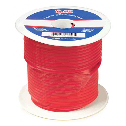Grote Accessory Line Primary Wire, 10 Gauge, Red, 100' Spool - 87-5000