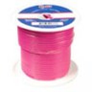 Grote Accessory Line Primary Wire, 16 Gauge, Pink, 100' Spool - 87-8014
