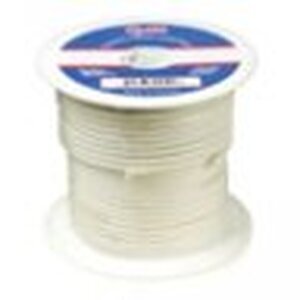 Grote Accessory Line Primary Wire, 18 Gauge, White, 100' Spool - 87-9007