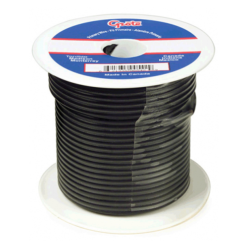 Grote Accessory Line Primary Wire, 6 Gauge, Black, 25' Spool - 89-3002