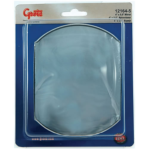 Grote Mirror, 4" x 5-1/2", Stick On Convex, Retail Pack - 12164-5