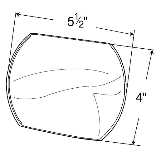 Grote Mirror, 4" x 5-1/2", Stick On Convex - 12164