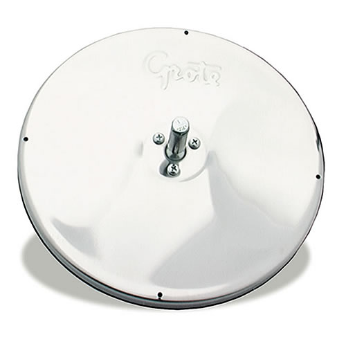 Grote Mirror, 8", Stainless Steel, Round Convex with Center Mount Ball Stud - 12183