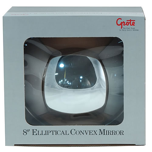 Grote Mirror, 8", Black, Elliptical, Retail Pack - 12272-5