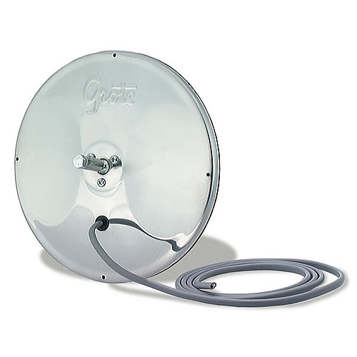 Grote Mirror, 8", Stainless Steel, Convex Heated - 12283