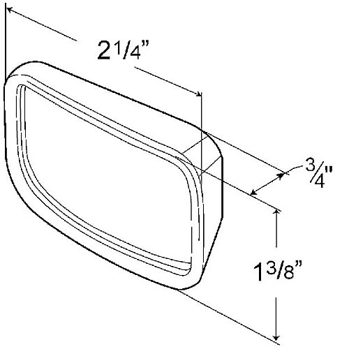 Grote Mirror, Black, Hot Spot, Retail Pack - 12312-5