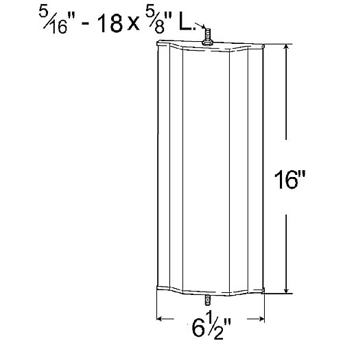 Grote Mirror, Black, Economy - 16202