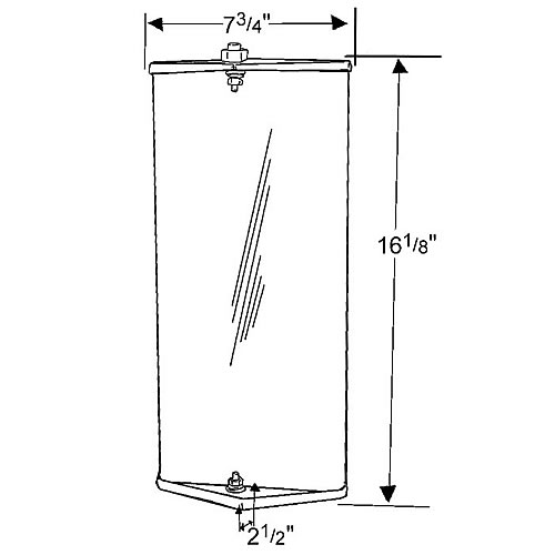 Grote Mirror, Alum, International Aluminum, West Coast Replacement - 16284