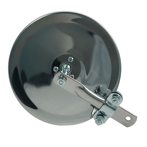 Grote Mirror, 6", Stainless Steel, Round Clamp-On Stack & Spot Assy - 28043