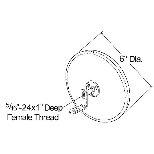 Grote Mirror, 6" Stainless Steel, Economy - 28663
