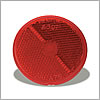 Grote Reflector, 2.5", Red, Round Stick-On - 40072