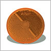 Grote Reflector, 2.5", Yellow, Round Stick-On - 40073