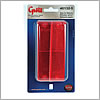 Grote Reflector, Red, Mini Stick-On Rectangular, Retail Pack - 40132-5