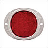 Grote Reflector, 3", Red, Steel, Lens, 2-Hole Mounting - 40192