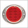 Grote Reflector, 3", Red, Aluminum, Lens, 2-Hole Mounting - 40232