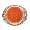 Grote Reflector, 3", Yellow, Aluminum, Lens, 2-Hole Mounting - 40233