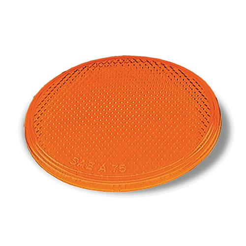 Grote Reflector, 2" Round, Yellow, Stick-On - 41003