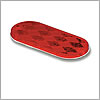 Grote Reflector, Red, Oval Stick-On/Screw Mountable - 41032