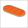 Grote Reflector, Yellow, Oval Stick-On/Screw Mountable - 41033