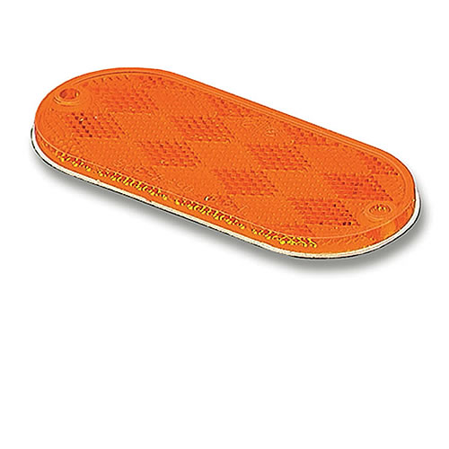 Grote Reflector, Yellow, Oval Screw Mountable - 41043