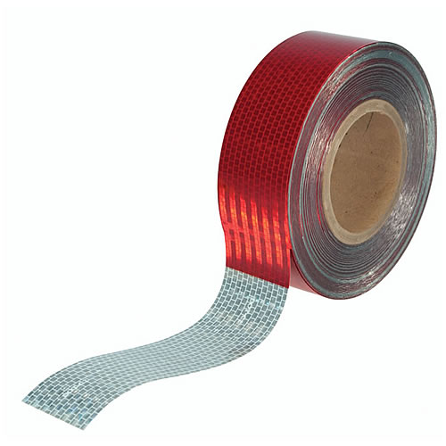 Grote Conspicuity Tape, 6" X 6" Red/Silver, 2" X 150' Roll - 41050