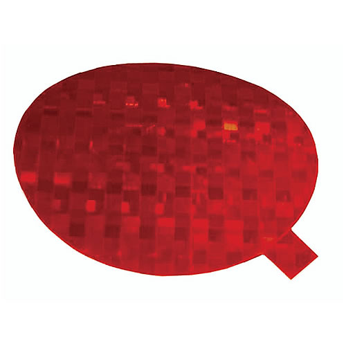 Grote Reflector, 3" Round, Red, Stick-On, Class "A" Tape - 41142
