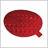 Grote Reflector, 3" Round, Red, Stick-On, Class "A" Tape - 41142