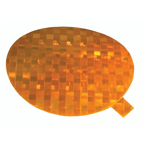 Grote Reflector, 3" Round, Yellow, Stick-On, Class "A" Tape - 41143