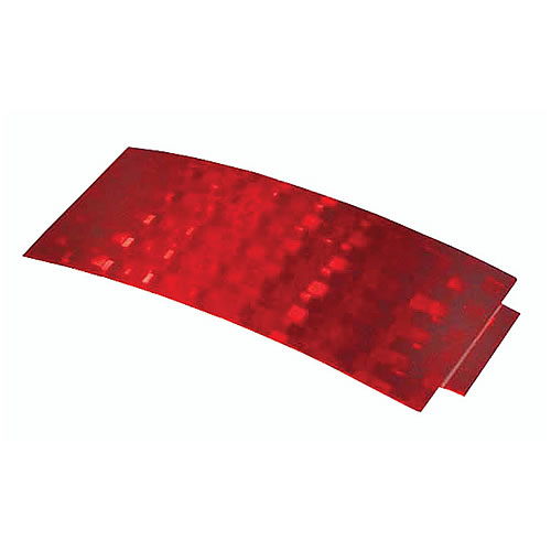 Grote Reflector, 1-3/4" X 3-13/16" Rectangular, Red, Stick-On, Class "A" Tape - 41152