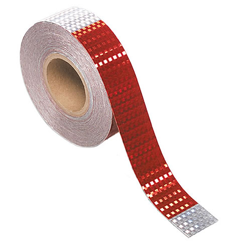 Grote Conspicuity Tape, 11" X 7", Red/Silver, 2" X 150' Roll - 5 Year Warranty - 41160