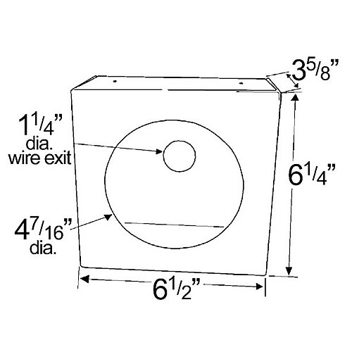 Grote Bracket, Black, Armored Mounting Box for 4" Lamps - 43732