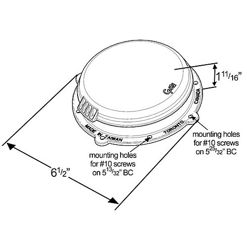 Grote Bracket, Gray Plastic, Permit Holder 43901