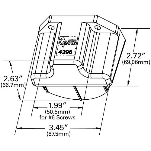 Grote Bracket, Gray Plastic, for 60261 License Lamp - 43960