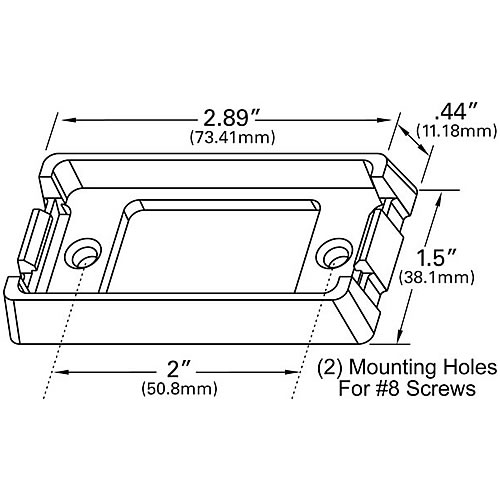 Grote Bracket, Chrome, Mounting Kit - 43980