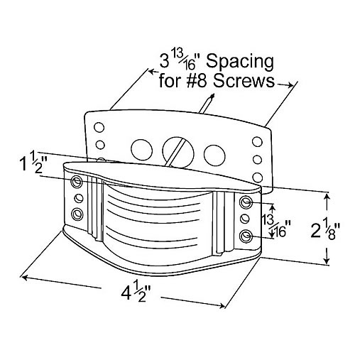 Grote Clearance/Marker Lamp, Yellow, Narrow Rail - 45173