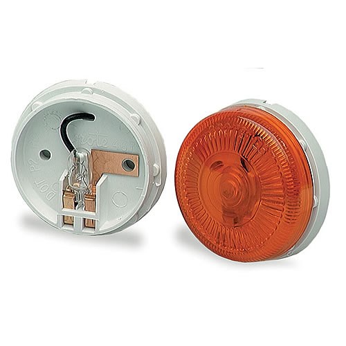 Grote Clearance/Marker Lamp, Yellow, Round Surface-Mount, Single Bulb - 45413