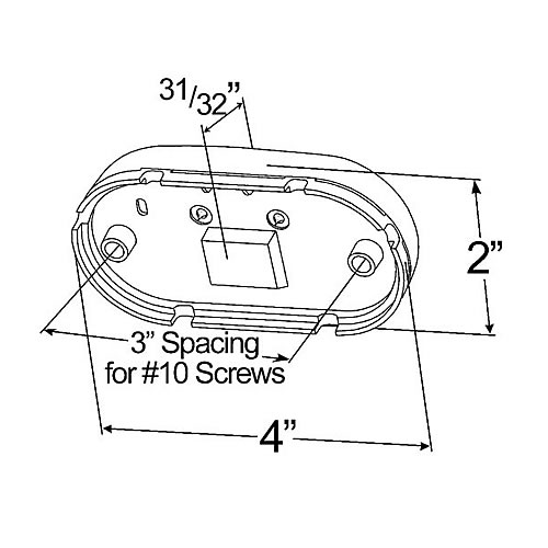 Grote Clearance/Marker Lamp, Red, 2-Bulb No-Splice - 45432
