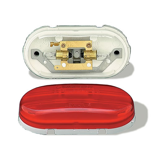 Grote Clearance/Marker Lamp, Red, 2-Bulb No-Splice - 45432