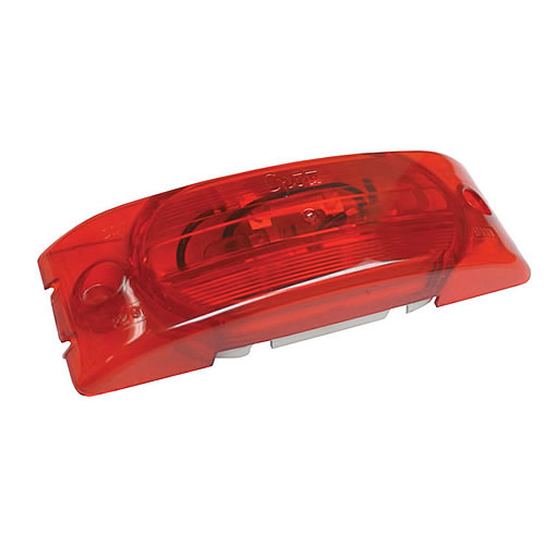 Grote Clearance/Marker Lamp, Red, 2-Bulb, Turtleback No-Splice with Optic Lens - 45442