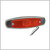 Grote Clearance/Marker Lamp, Red, Low Profile Lamp with Bezel - 45662