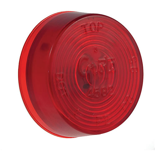 Grote Clearance/Marker Lamp, 2" Diameter, Red, Sealed with Optic Lens - 45822