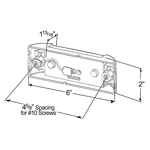 Grote Clearance/Marker Lamp, Red, Reflex Lens, Sealed - 46072