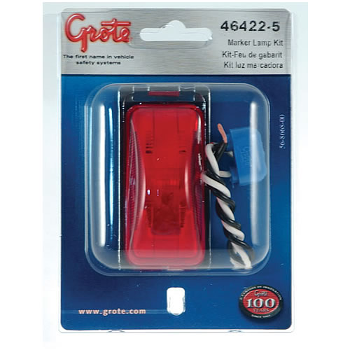 Grote Clearance/Marker Lamp, Red, Sealed Sngl Bulb Clearance/Marker Lamp/Brkt Kit, Retail Pk - 46422-5